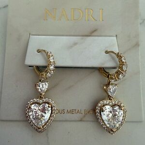 Nadri GoldHeart Earrings